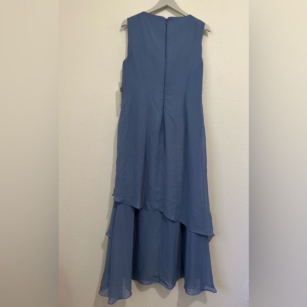 NWT LAVETIR Dusty Blue Dress Bridal Wedding Bridesmaid Dress Size 14 - Picture 6 of 8